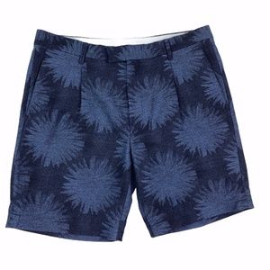 ZARA MAN Sz 36 Bermuda Shorts Hawaiian Leaf Print